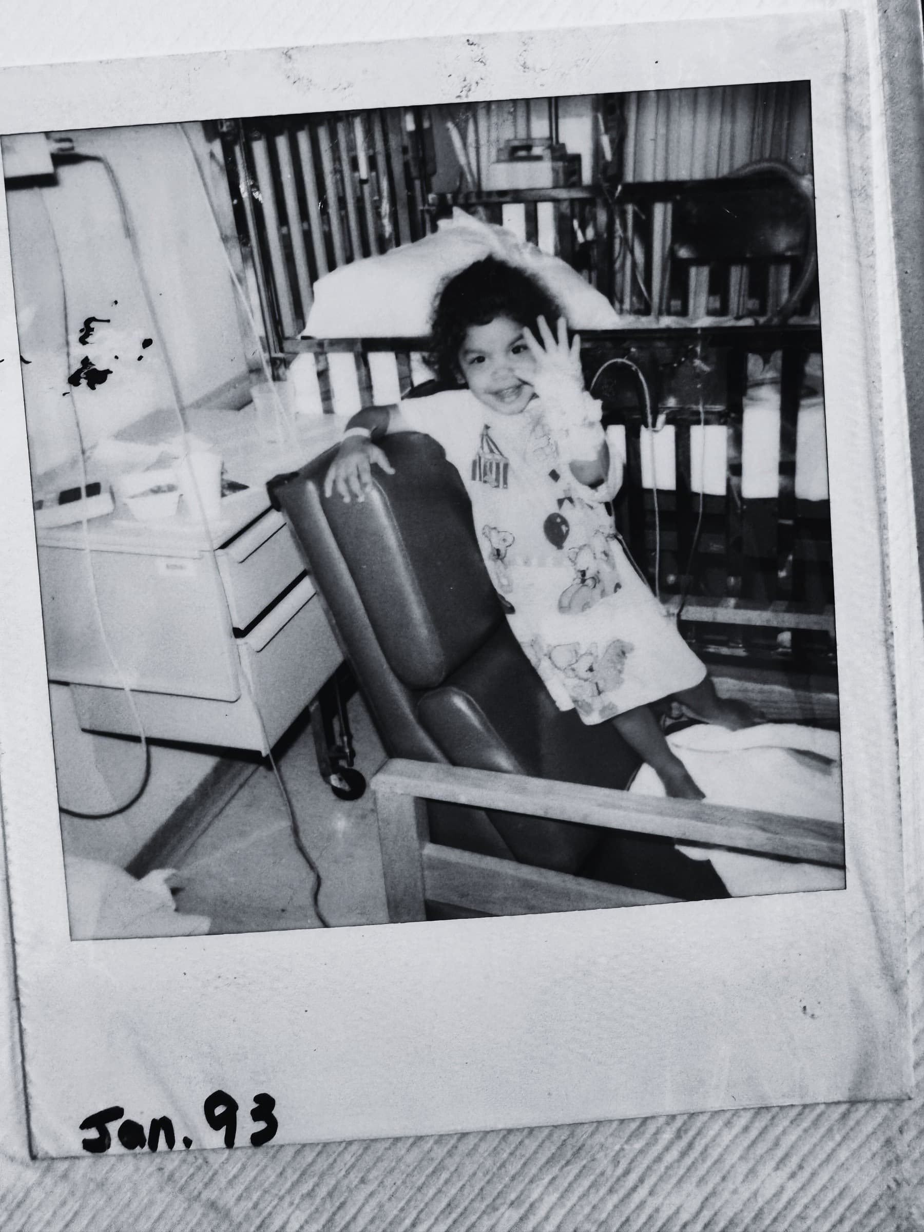 Practising her own gaze.